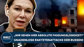 PUTINS KRIEG: "Wir sehen hier absolute Fassungslosigkeit!" Gnadenlose Raketenattacke der Russen!