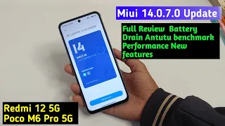 Redmi 12 5G Miui 14.0.7.0 Update Full Review Performance Antutu Benchmark Battery drain Test