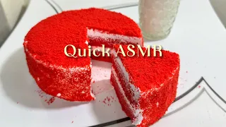 ASMR | BUTTER CREAM RED VELVET CAKE 紅色天鵝絨蛋糕 | Mukbang