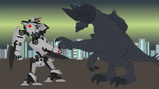 Pacific Rim | Battle of Jaeger Tacit Ronin vs. Kaiju Scunner | Animation