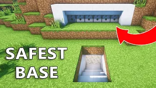 The Most SAFEST Secret Underground Base with Best DEFENSE System in Minecraft