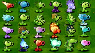 Every PEASHOOTER & New Plants Level 1 vs Hamster Ball Zombie PvZ 2 Challenge