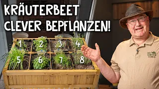 8 Kräuter in einem Hochbeet! 🌿 - Kräuterbeet bepflanzen für Balkon & Terrasse