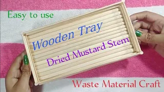 Handmade Wooden Tray || Easy Craft Idea 💡|| Waste Material Craft || Best Out Of Waste|| Eco Friendly