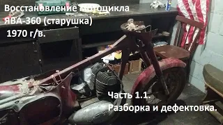 Часть 1.1. Разборка и дефектовка ЯВА-360.