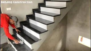 The Most Beautiful And Accurate Construction Technique For Laying Stone Stairs