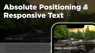 How to position text both ABSOLUTE and RESPONSIVE