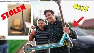 KID STOLE HIS NEW PRO SCOOTER SO I GAVE HIM A NEW CUSTOM!