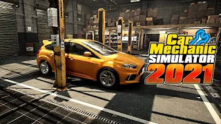 Первый запуск и обзор на слабом ПК Car Mechanic Simulator 2021 Demo