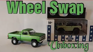 Cracking Open M2 Machines 76 Bronco & wheel Swap with Dodge Power Wagon