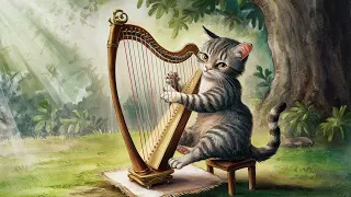 【Relaxing Harp】Adventure  #cat #relax #harp #music