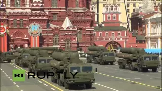 (RAW) - 2015 VE Day Moscow Parade Land and Air Vehicles