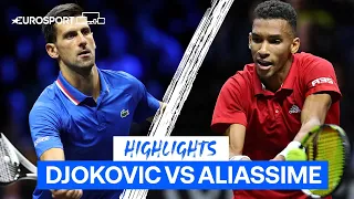 Felix Auger-Aliassime held on to beat Novak Djokovic  | Laver Cup | Eurosport Tennis