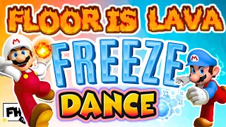 Mario Floor Is Lava Yoga Freeze Dance For Kids | Brain Break | GoNoodle Inspired