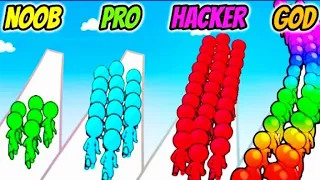 NOOB vs PRO vs HACKER vs GOD - Runner Pusher - Satisfying TikTok 99999 Game play