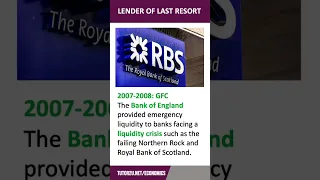 Lender of Last Resort  | 60 Second Economics | A Level & IB