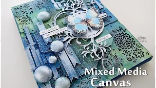 Texture Mixed Media Canvas Tutorial ♡ Maremi's Small Art ♡