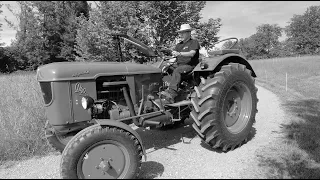 Heu mähen wie 1962 mit 2 Oldtimer Traktoren