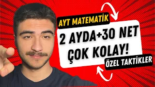 ✅2 ayda AYT MAT +30 NET Nasıl Yapılır? #derecehocam #yks2024 #tyt #ayt