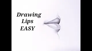 How to draw lips(side view) easy for beginners Drawing lips with pencil shading easy step by step