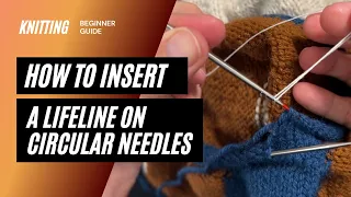 How to insert a lifeline on interchangeable knitting needles (like ChiaGoo) | knitting in the round