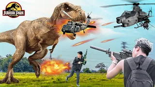 Lost In Dinosaur Jurassic Park | Most Dramatic T-rex Chase | Dinosaur Hunting Thrilling Movie