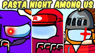 FNF PASTA NIGHT BUT Among Us Impostors MOONIET VS RODAMRIX VS RED-CREATOR Sing It (FNF MOD)