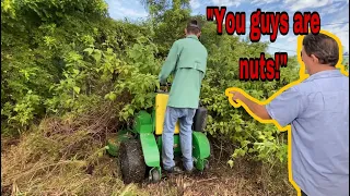 This yard was INSANELY OVERGROWN…WAIT TILL YOU SEE THE HOUSE! [NEIGHBOR SAID WE ARE NUTS!!!]