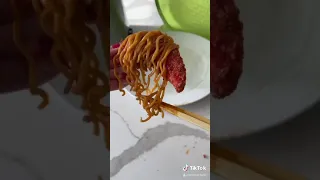 Takis Chicken Tenders Wrapped in Spicy Ramen and Rolled in Rice Paper
