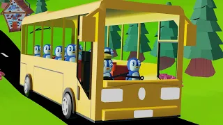 Wheels on the Bus Lyrics Video | Kids Nursery Rhyme |  Megha Toonz