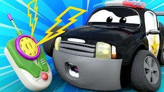 Police car for kids -  The power cut  - Car Patrol in Car City !