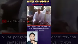 Pengantin ini diduga terkena santet saat dihari pernikahannya #shorts #penampakan #setan #hantu