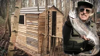 CATCH and COOK: FRESH TROUT on the Woodstove at The Off Grid Pallet Cabin