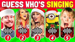 🎅 Guess Who's Singing 🎵 The Most Popular Christmas Song 🎄 Taylor Swift, Nastya, Payton Delu, MrBeast