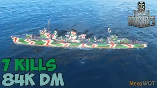 World of WarShips | Akatsuki | 7 KILLS | 84K Damage - Replay Gameplay 1080p 60 fps