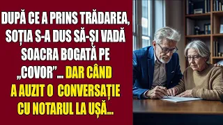 După ce a prins trădarea, soția s-a dus să-și vadă soacra bogată pe „covor”... Dar când a auzit...