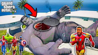 Franklin and Avengers Enter Inside BLACK HULK Head For Stolen Iron Hulk Suit | GTA5 AVENGERS