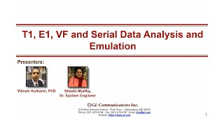 T1 E1 VF and Serial Data Analysis and Emulation