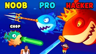 UPGRADING Shark into GIANT MEGALODON SHARK in FISH.IO | SHINCHAN and CHOP | AMAAN-T