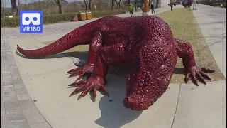 3D 180VR 4K Giant Red Elligator