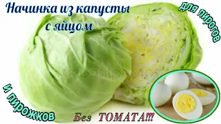 Начинка из капусты для пирогов и пирожков очень вкусная без томата!