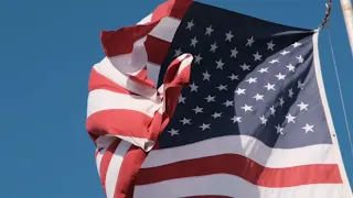 U.S National Anthem - Star Spangled Banner (with reverb and flags waving)