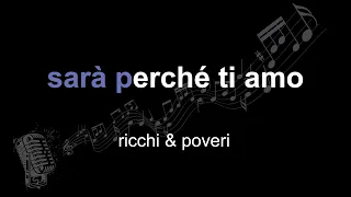 ricchi & poveri | sarà perché ti amo | lyrics | paroles | letra |