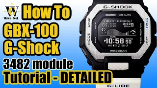 GBX-100 G-Shock - how to setup and use all the functions - module 3482 tutorial