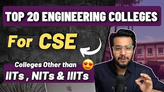 Top 20 Engineering Colleges For CSE 😍 | Average above 10lakh 😱| Colleges Other than NITs,IITs&IIITs