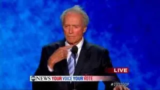 Clint Eastwood's Throat-Slicing Moment at the 2012 Republican National Convention