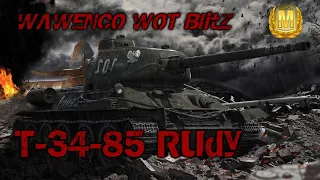T-34-85 Rudy 3 Masteries Raseiniai 1vs7  WoT Blitz