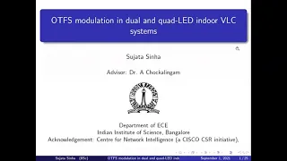 Report of Sujata Sinha on OTFS modulation in dual and quad-LED indoor VLC systems