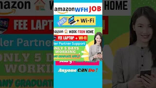 Amazon Work From Home Job | FREE Laptop & Wifi | 12th Pass Amazon Jobs For Freshers | Amazon New Job