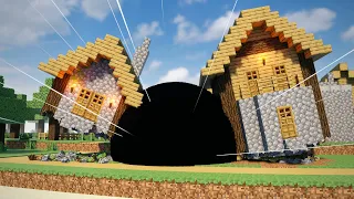 Black Hole vs Minecraft Village #4 | Teardown